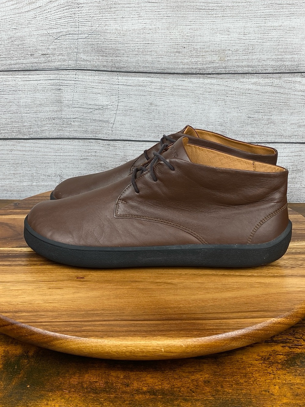 Be Lenka Glide Dark Brown Leather Barefoot Minimalist Ankle Shoe Men’s Size 11